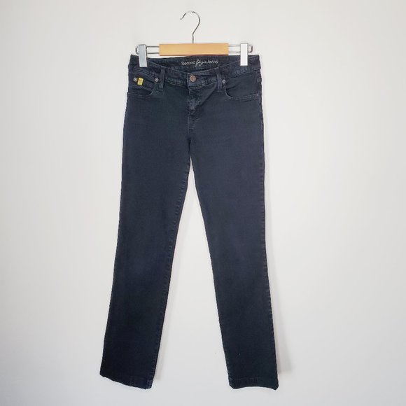 SECOND YOGA Black Straight Leg Jeans - Picture 2 of 11